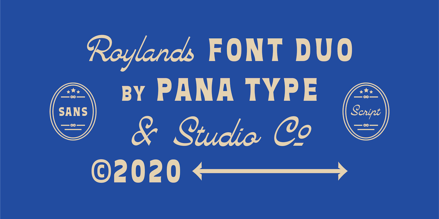 Przykład czcionki Roylands Font Duo Script